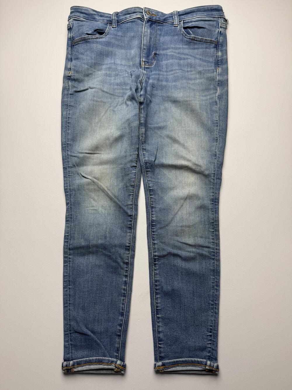 American Eagle Next Level Stretch Skinny Jeans Womens 12 Short Blue Light Wash